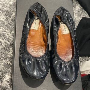 Lanvin paten leather flats
